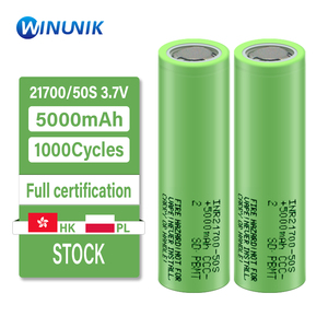 Pin trạng thái rắn đèn pin Inr21700-50s 21700 5000mAh 3.7V dòng xả tối đa 45A, dòng xả cao, SAM 21700 50S, 1000 chu kỳ - Product Image 1