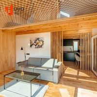 Maison préfabriquée modulaire de type loft de 42 m² avec balcon et jacuzzi extérieur, maison miniature préfabriquée de luxe pour les locations de villas et Airbnb