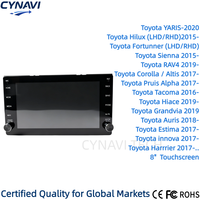 Écran Android GPS MP3 Mirror Link RGB CarPlay 8 POUCES pour Hilux Yaris Prius Tacoma RAV4 Harrier 2016-2022 Garantie 1 an