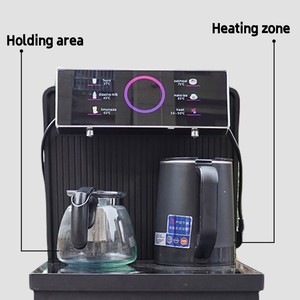 Water Dispenser Tea Bar Machine Refrigeration Unit Dual Temperature Display Black 220V EU <b>UK</b> <b>Plug</b> Freestanding - Product Image 3