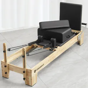 Commercial Quality Classic Reformers Gym Fitness Yoga Exercise Machine Equipment Wooden Pilates Cadillac Training Price Bed Sale