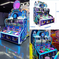 Grande machine de jeu à pièces pour trois personnes, canon, ciel étoilé, défense, guerre, parc pour enfants, tir de balles, équipement de jeu vidéo