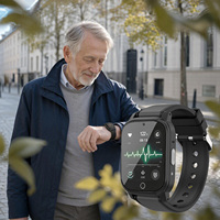 Montre connectée GPS 4G, écran carré, appels vidéo, surveillance de la santé, étanche IPX7, soins aux personnes âgées, bandes mondiales, certifiée CE