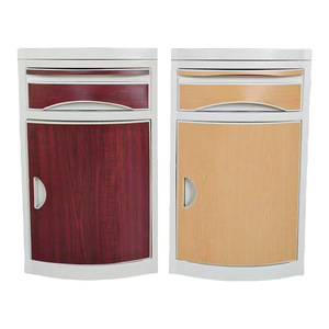 Hospital Cabinet Medical <b>Bedside</b> <b>Table</b> Wood Top Multi Function For Hospital Ward Outpatient Clinic Nursing Home Adult Elderly - Product Image 1