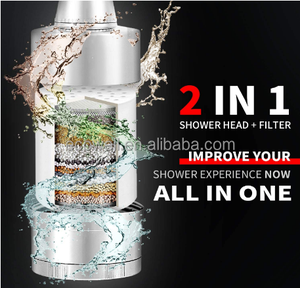 뜨거운 판매 새로운 유형 닦았 니켈 12 / 15 / 17 무대 샤워 헤드 물 필터 염소 제거 - Product Image 5