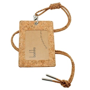 Customized Wholesale Vegan Cork Fabric Card <b>Holder</b> Bank Employee <b>ID</b> Card Badge <b>Holder</b> - Product Image 2