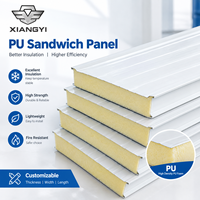 Panneau sandwich en acier revêtu de couleur personnalisée, 50-200 mm, écologique, ignifuge, isolé, pour toiture d'entrepôt et chambre froide