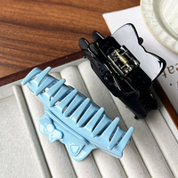 Pince à cheveux tendance en acétate avec logo personnalisé, motif chat, douce et mignonne, type pince requin, pour coiffures mi-hautes et chignons, accessoires capillaires pour femmes