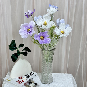 Queyiyi Flowers Artificial Cosmos Silk Flowers Realistic <b>Wedding</b> Home Decor Arrangement <b>Props</b> - Product Image 3