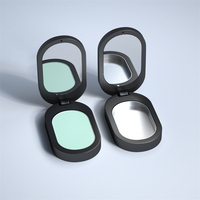 Conteneur de maquillage en métal avec logo en relief personnalisé Petit outil de fard à paupières portable pour sourcils