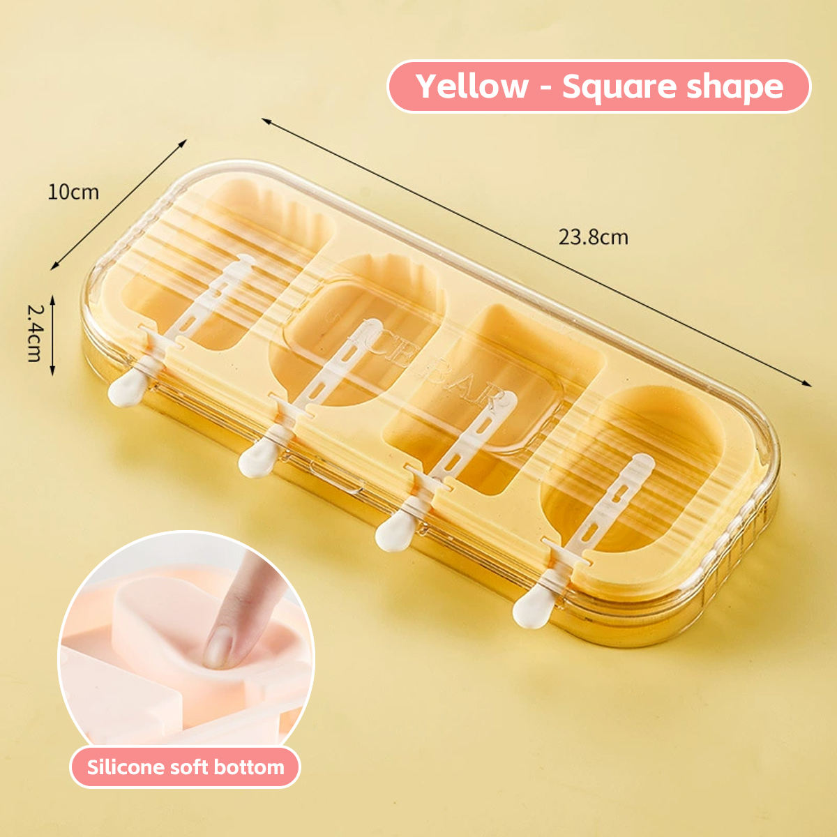 Forma de cuadrado amarillo