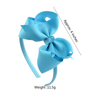 Handmade bé cô gái đầu ban nhạc 4 "tóc Headband Ribbon Bow - Product Image 5
