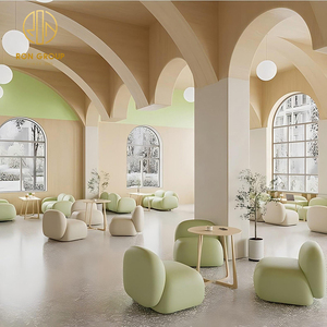 Hiện Đại Cao Cấp Vuông Bằng Gỗ Bọc Da Cà Phê Cửa Hàng Ghế Quán Cà Phê Nhà Hàng Đặt Bàn Và Ghế Đồ Nội Thất Sofa - Product Image 4