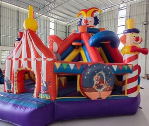 Glissière de conception de clown extérieur pour enfants de château gonflable sur le thème du cirque commercial prix d'usine à vendre - Product Image 4