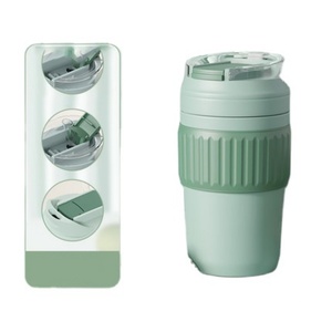 Double Wall Stainless Steel Tumbler Cups 500ml Reusable Outdoor Travel Coffee Mug with for Straw Lid Vacuum Insulated - Product Image 1