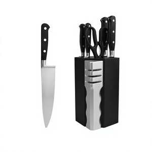 Ensemble de couteaux de cuisine en acier inoxydable 7 pièces pour la maison, avec manche à trois rivets, vente en gros - Product Image 1
