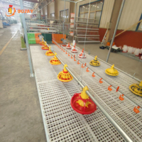 Fabricant de systèmes d'alimentation automatique pour volailles, pour élevages de poulets de chair et de reproducteurs, avec tuyau d'alimentation, moteur à vis sans fin et trémie