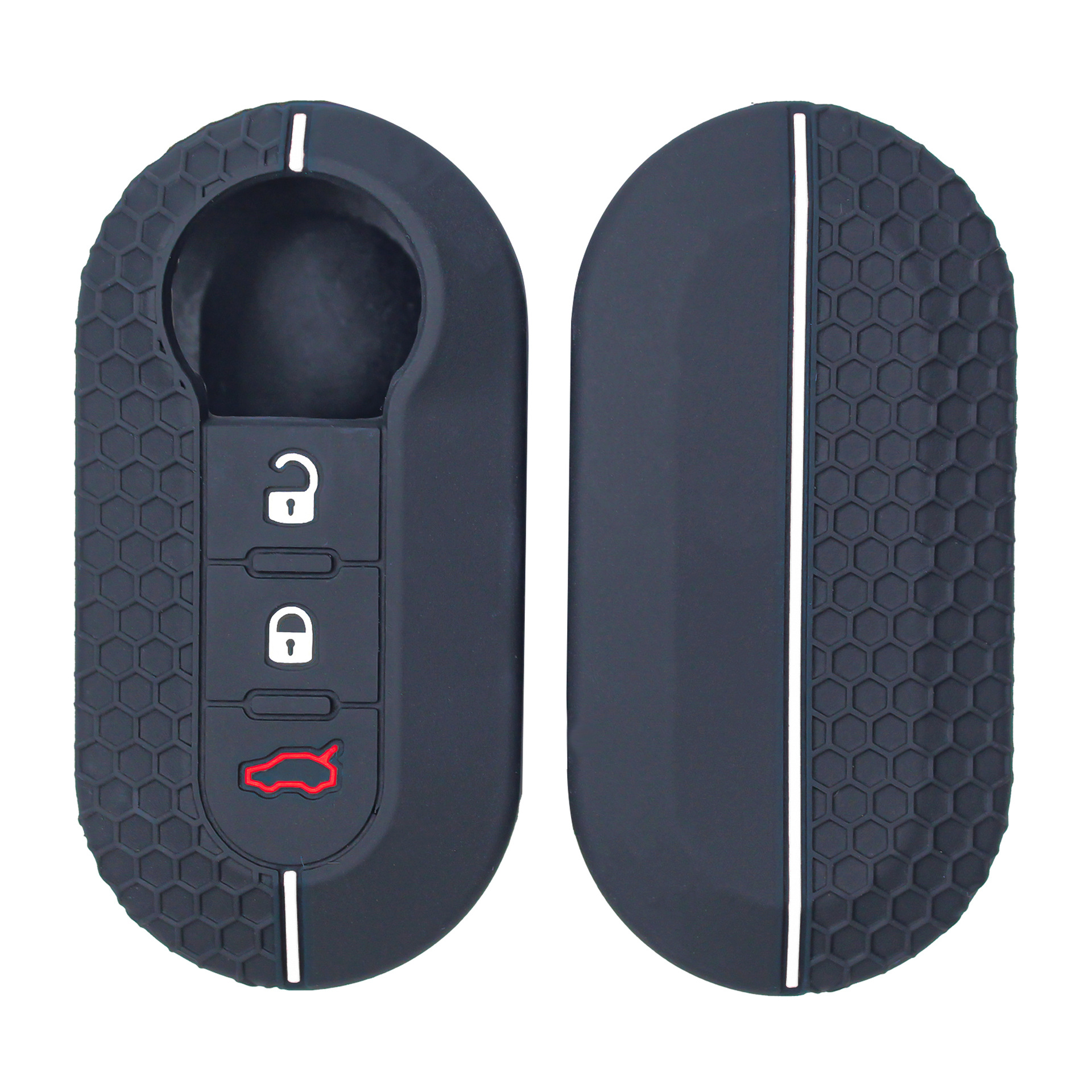 Noir avec des lignes blanches