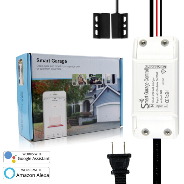 TUYA Smart Automatic Garage Door Controller Switch 220V Wireless Wifi Smart Garage Door Opener Works With Alexa/Google Home/IFTT
