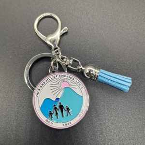 Mode maman charme porte-clés Jack et Jill métal <span class=keywords><strong>voiture</strong></span> porte-clés sac à dos pendentif breloque lettres grecques sororité métal porte-clés - Product Image 3