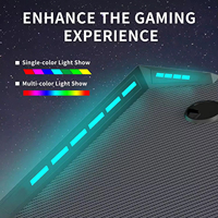 Bureau de jeu personnalisé en promotion pour gamer, table de jeu avec éclairage RGB et porte-gobelet