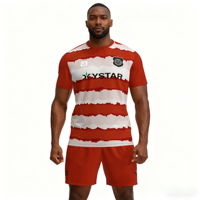Seragam Jersey Sepak Bola Poliester Sublimasi Grosir, Dapat Disesuaikan, Maillot De Foot dan Camiseta De Futbol