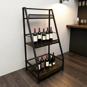 Mini-Bar a 3 livelli con armadio per liquori, pavimento autoportante per whisky, espositore per bottiglie <span class=keywords><strong>di</strong></span> liquori ad angolo - Product Image 1