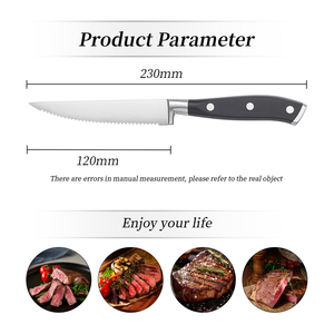 Meilleures ventes Ensemble de couteaux <span class=keywords><strong>à</strong></span> <span class=keywords><strong>steak</strong></span> en acier inoxydable de qualité supérieure de 4.5 pouces Couteaux de cuisine modernes en métal <span class=keywords><strong>à</strong></span> bord dentelé avec ABS Cuisson de la viande - Product Image 3