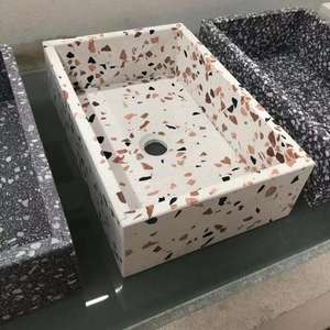 Lavabo da Bagno Moderno BOTON STONE, Top per Mobile Lavabo, Decorazioni Interne, Lavandino in Pietra Artificiale per Shampoo - Product Image 6