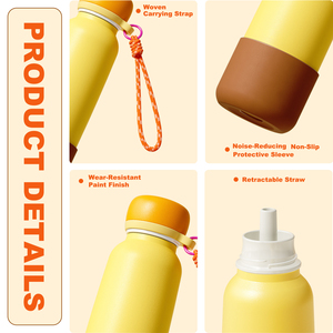 Bouteille isotherme portable en acier inoxydable à double paroi multicolore avec couvercle à corde, idéale pour le sport et les cadeaux d'affaires – Offre Spéciale - Product Image 2