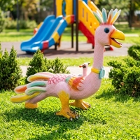 Leduole - Atracción Animatrónica de Dragón para Ferias de Diversiones, Material de Fibra de Vidrio y Hardware, Atracción Infantil para Exteriores con Capacidad de Menos de 150 kg