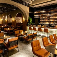 Ensemble de chaises de restaurant personnalisables en PVC, table et chaise de bar/café commerciales
