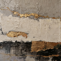 B&C ART Peinture à l'huile abstraite texturée dorée faite à la main moderne et personnalisée de haute qualité pour la décoration murale du salon