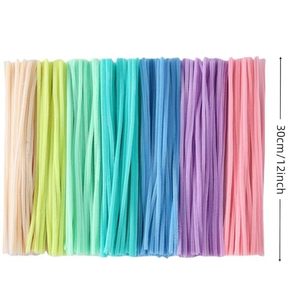 Hot Selling 100pcs Multicolour Chenille Stems Pipe Fuzzy Stick Craft Normal DIY Toys <b>Soft</b> Cleaners Stem for Educational Purposes - Product Image 2
