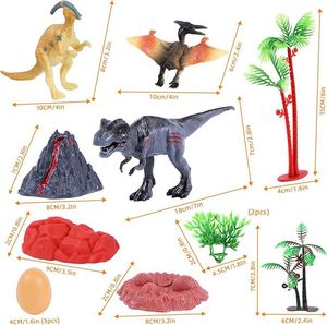 Set de 15 Piezas para Decoración de Pastel de Dinosaurios, Volcán, Nido de Dinosaurio, Palmera, Pterodáctilo, Artículos para Fiestas de Cumpleaños de Niños, Decoración para Pastel - Product Image 6