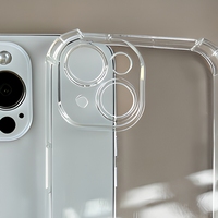 Coque de téléphone transparente en TPU antichoc avec dos imprimé pour iPhone