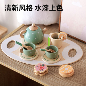 KABI Afternoon <b>Tea</b> <b>Set</b> 15Pcs <b>Wooden</b> Pretend Play Toy For Children 6+ Months - Product Image 5