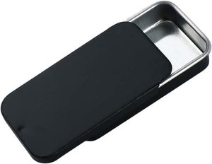 80x34x11mm Slide Top Lid Metal Jewelry Box Rectangle <b>Mini</b> Tin Sliding Tin Box Soap Packaging - Product Image 3