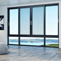 Ventanas Corredizas de Aluminio con Rotura de Puente Térmico Personalizadas de Fábrica, Aislamiento Acústico para Balcón Comercial
