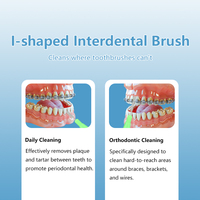 Brosses interdentaires orthodontiques pour appareils dentaires, 5 pièces/blister