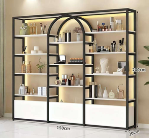 Vitrine d'exposition multi-niveaux éclairée pour <span class=keywords><strong>salon</strong></span> <span class=keywords><strong>de</strong></span> beauté, contient du vernis à ongles, du gel, des cosmétiques, étagère <span class=keywords><strong>de</strong></span> rangement commerciale - Product Image 5