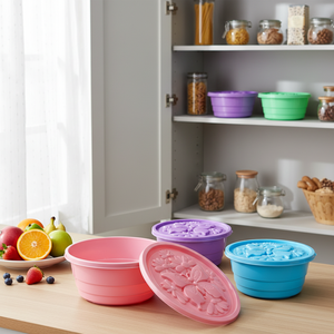 CASAMAX WL AK-3359 Contenitore in Plastica Colorato con Coperchio, Capacità 2000ml, Design Moderno ed Elegante, Prodotto in Cina - Product Image 3