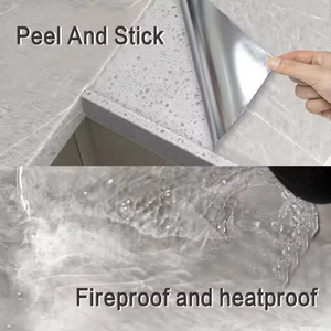 วอลเปเปอร์ลายหินอ่อนแบบม้วน ขนาด 80 ซม. ทันสมัย ติดตั้งเองได้ ลอกออกได้ กันน้ำ สำหรับห้องครัว ห้องน้ำ และบ้าน - Product Image 4