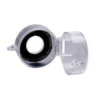 Cache-bouton d'arrêt d'urgence 22-30 mm en PC transparent, protection de sécurité verrouillable anti-manipulation pour interrupteur à bouton-poussoir