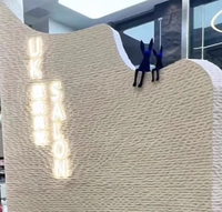 Matériau de revêtement mural en pierre de quartz flexible et pliable à grande échelle - Grande dalle pour usage extérieur de villas et d'hôtels, design 3D moderne