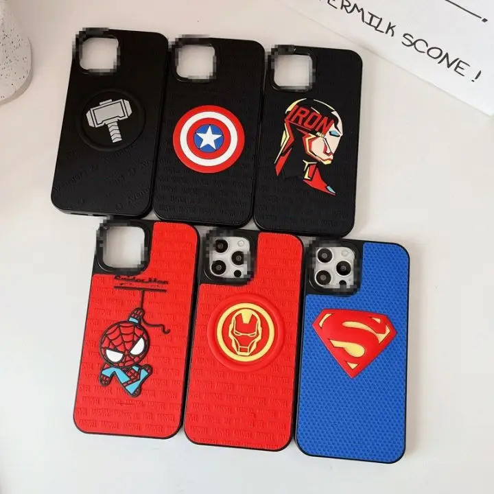 Luxury Brand Silicone Design 3D Case Marvel Spidermen Mobile Phone Cover For iPhone 14 plus 13 mini 12 11 Pro max XS XR XSmax