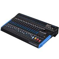 Console de mixage audio professionnelle 8/12/16 canaux avec 256 effets DSP, alimentation fantôme 48V et enregistrement MP3 pour la scène