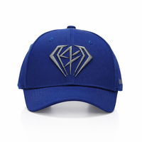 Casquette de baseball ajustable à 6 panneaux en sergé de coton structuré avec logo brodé personnalisé