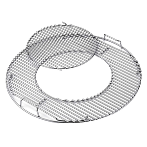 Grille <span class=keywords><strong>de</strong></span> cuisson extérieure en treillis métallique d'acier inoxydable antiadhésive pour barbecue au <span class=keywords><strong>charbon</strong></span>, accessoire soudé, taille personnalisable, avec panier à brochettes - Product Image 1