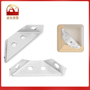 Support d'angle universel mini en acier laminé à froid zingué, connecteur de support d'étagère durable - Product Image 4